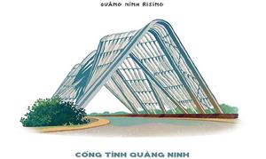 Ngắm những công trình tiêu biểu của Quảng Ninh qua những hình vẽ độc đáo